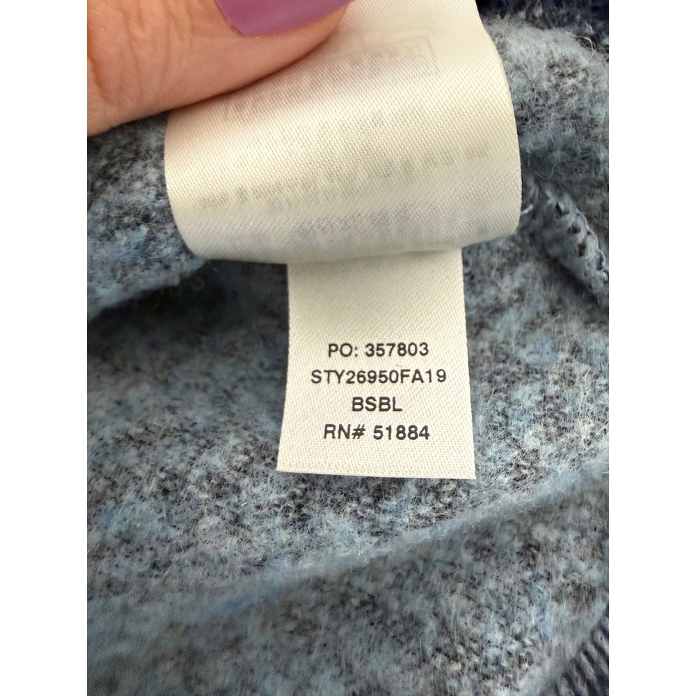 Patagonia Sweater Women's Small Wool Blend Woolyester Quarter Zip Blue Gorpcore - Picture 10 of 12